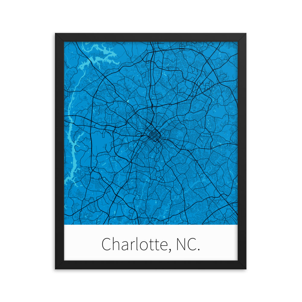 Charlotte, NC. - Carolina Blue & Black