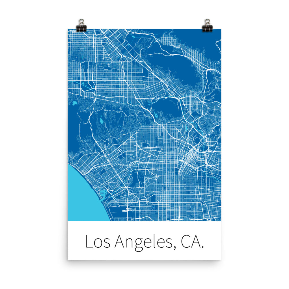 Los Angeles, CA. - Blue & White