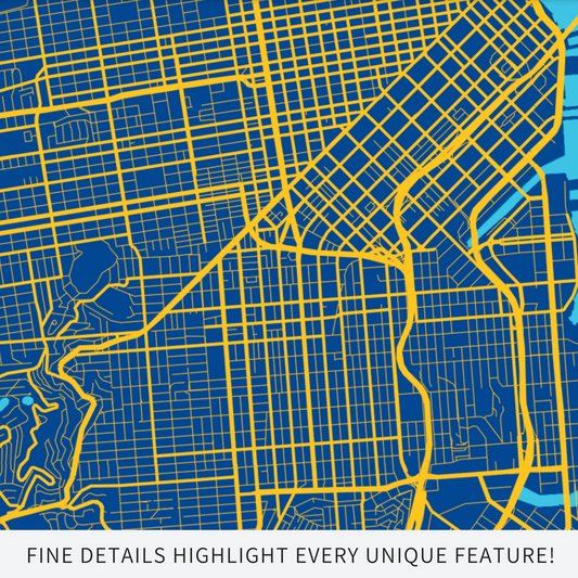 San Francisco, CA. - Blue & Golden Yellow