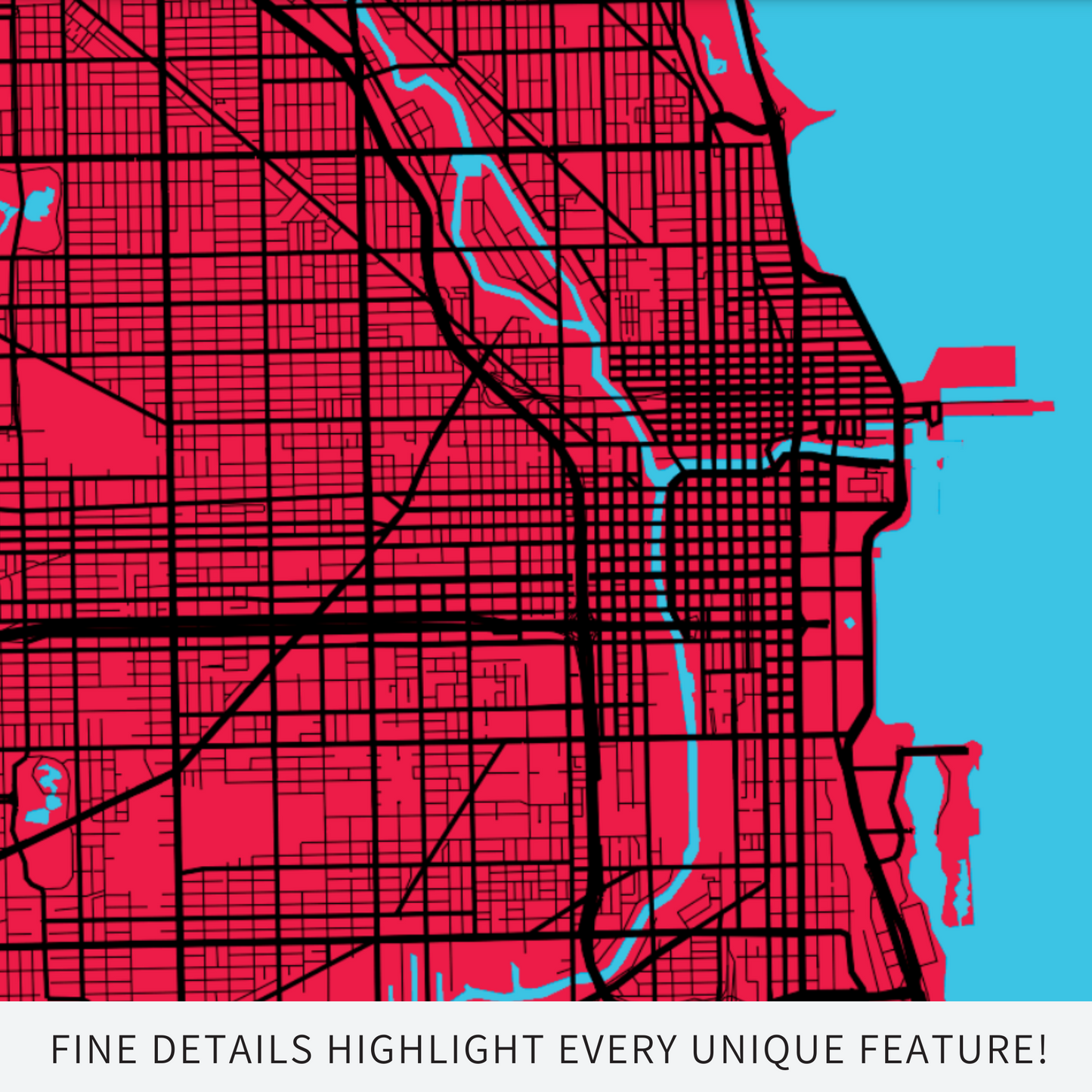 Chicago, IL. - Red & Black