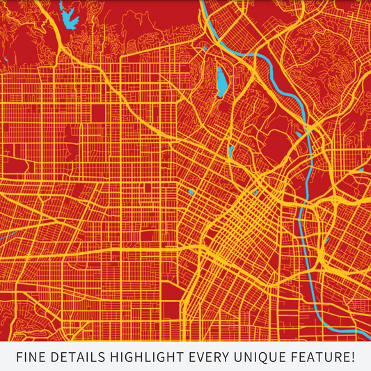 Los Angeles, CA. - Red & Yellow