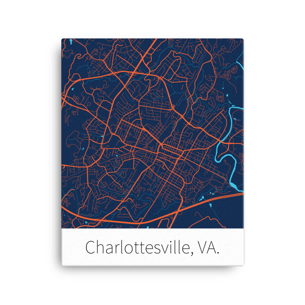 Charlottesville, VA. - Jefferson Blue & Cavalier Orange