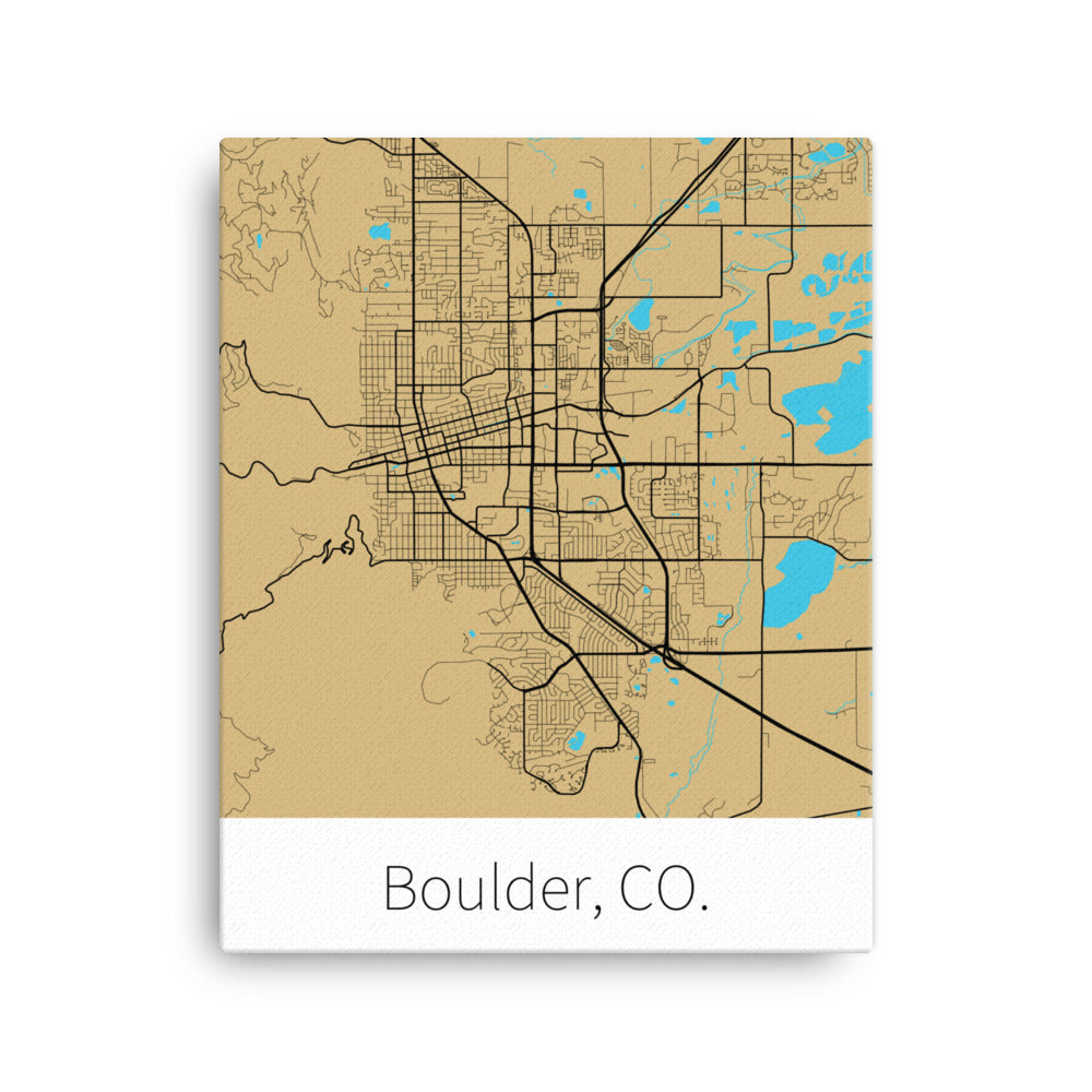 Boulder, CO. - Gold & Black