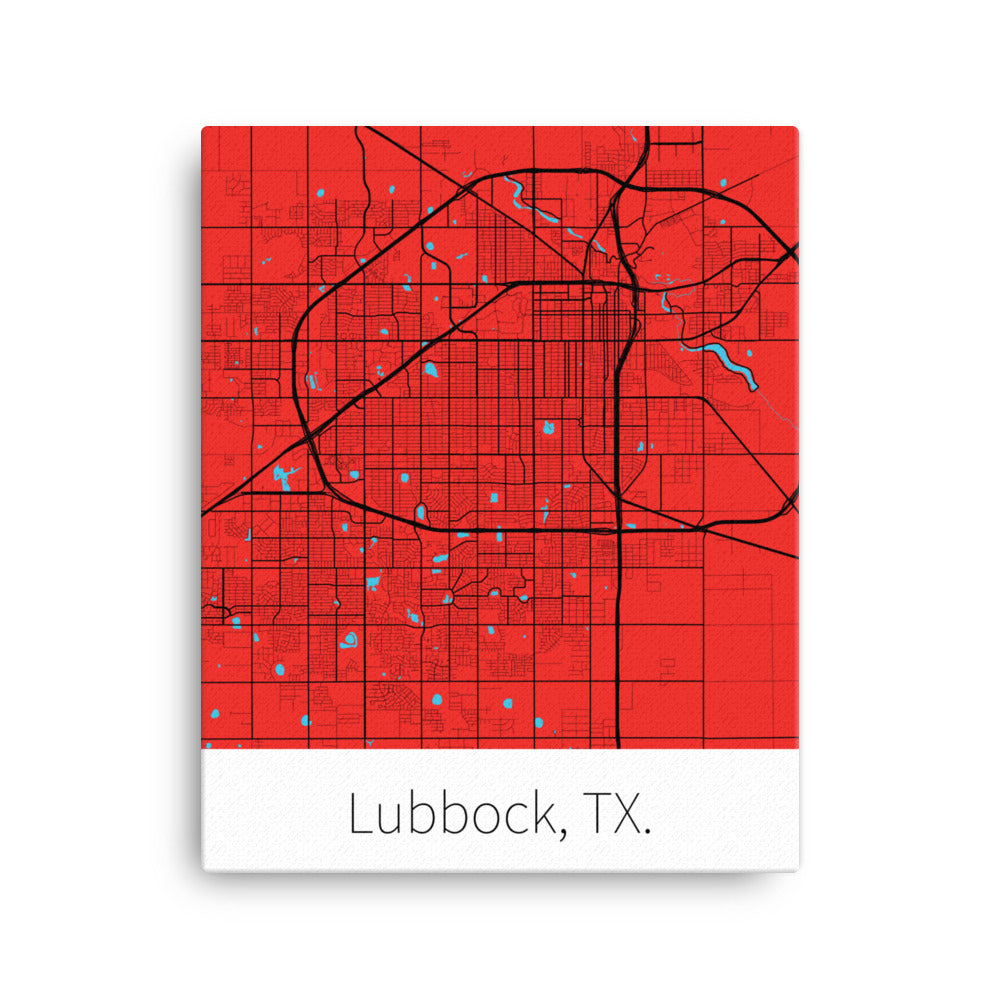 Lubbock, TX. - Red & Black