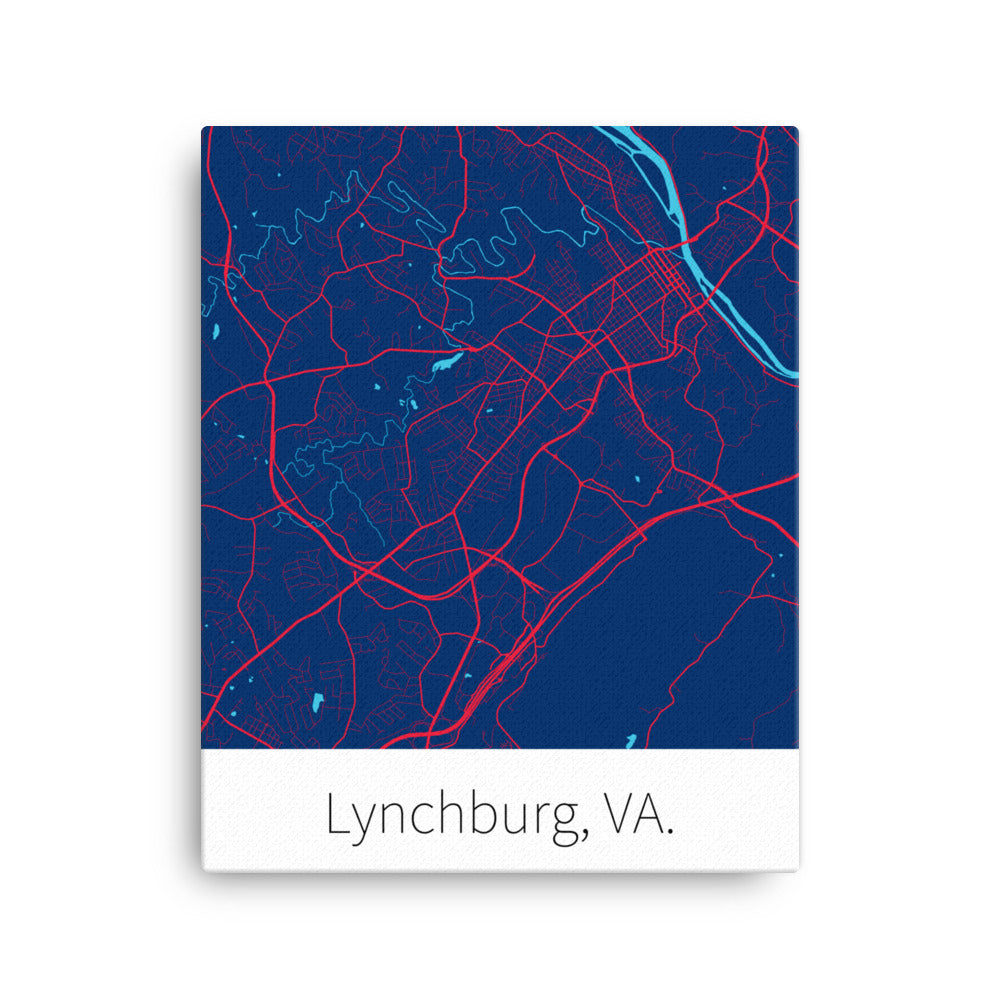 Lynchburg, VA. - Blue & Red