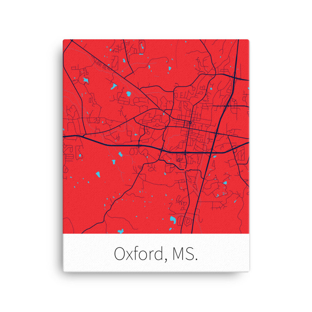 Oxford, MS. - Red & Navy Blue