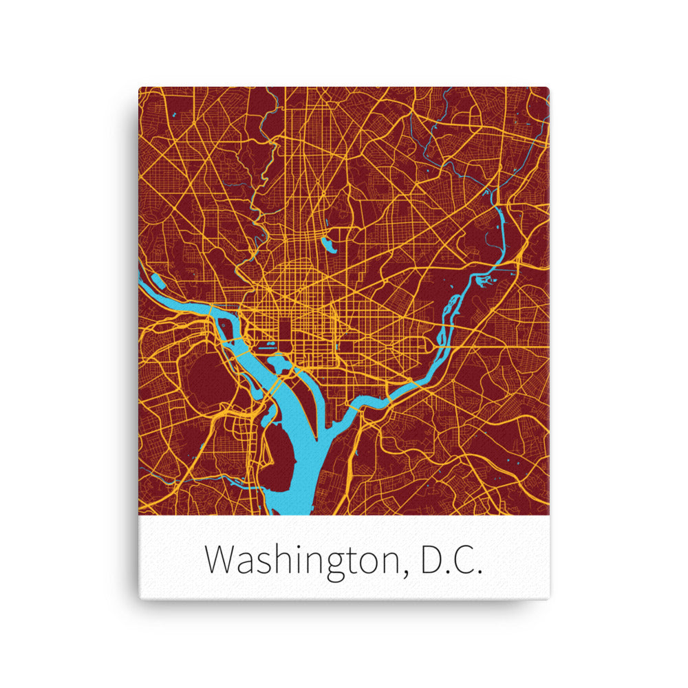 Washington, D.C. - Burgundy & Gold