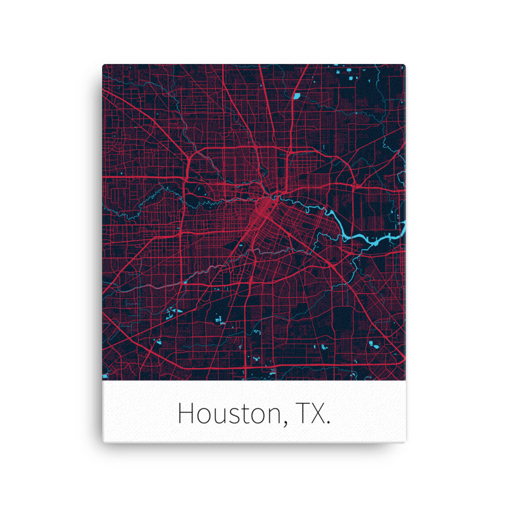 Houston, TX. - Deep Steel Blue & Battle Red