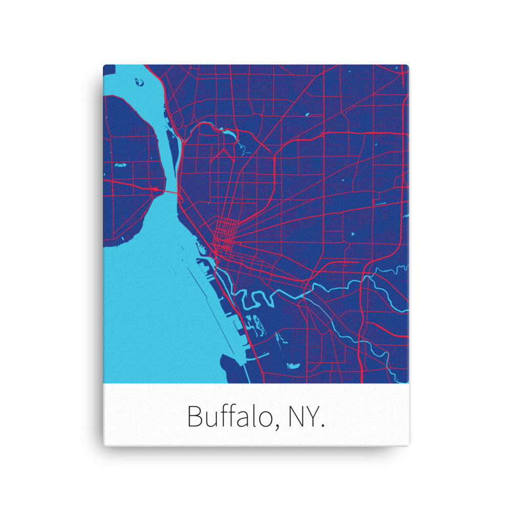 Buffalo, NY. - Blue & Red