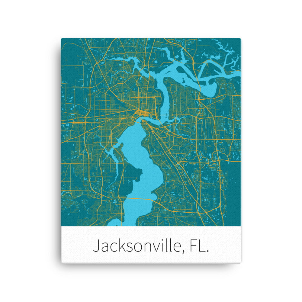 Jacksonville, FL. - Teal & Gold