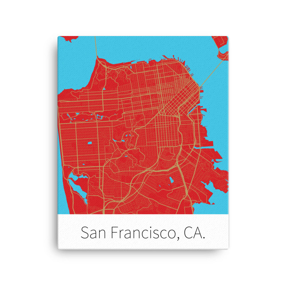 San Francisco, CA. - Red & Gold