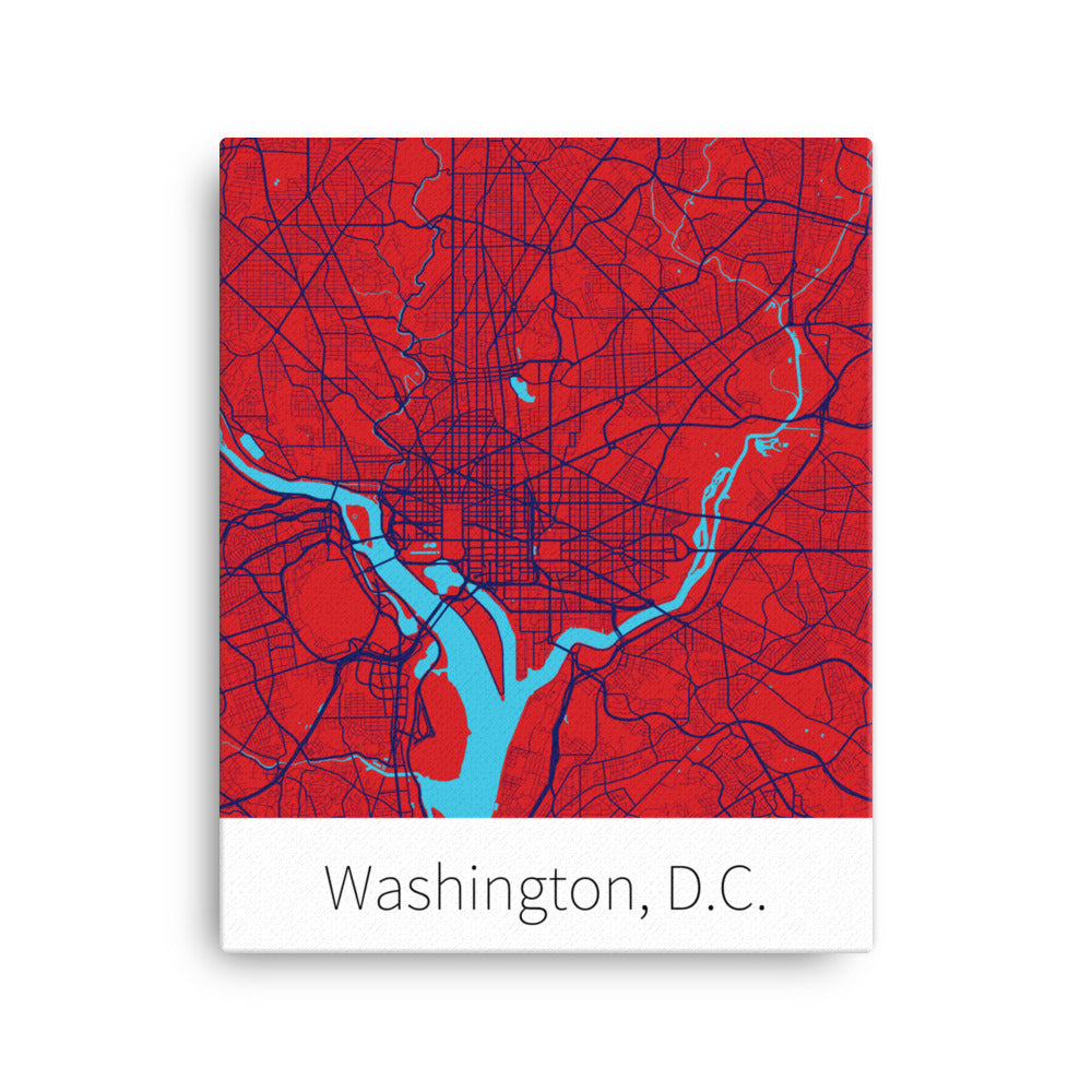 Washington, D.C. - Red & Navy Blue