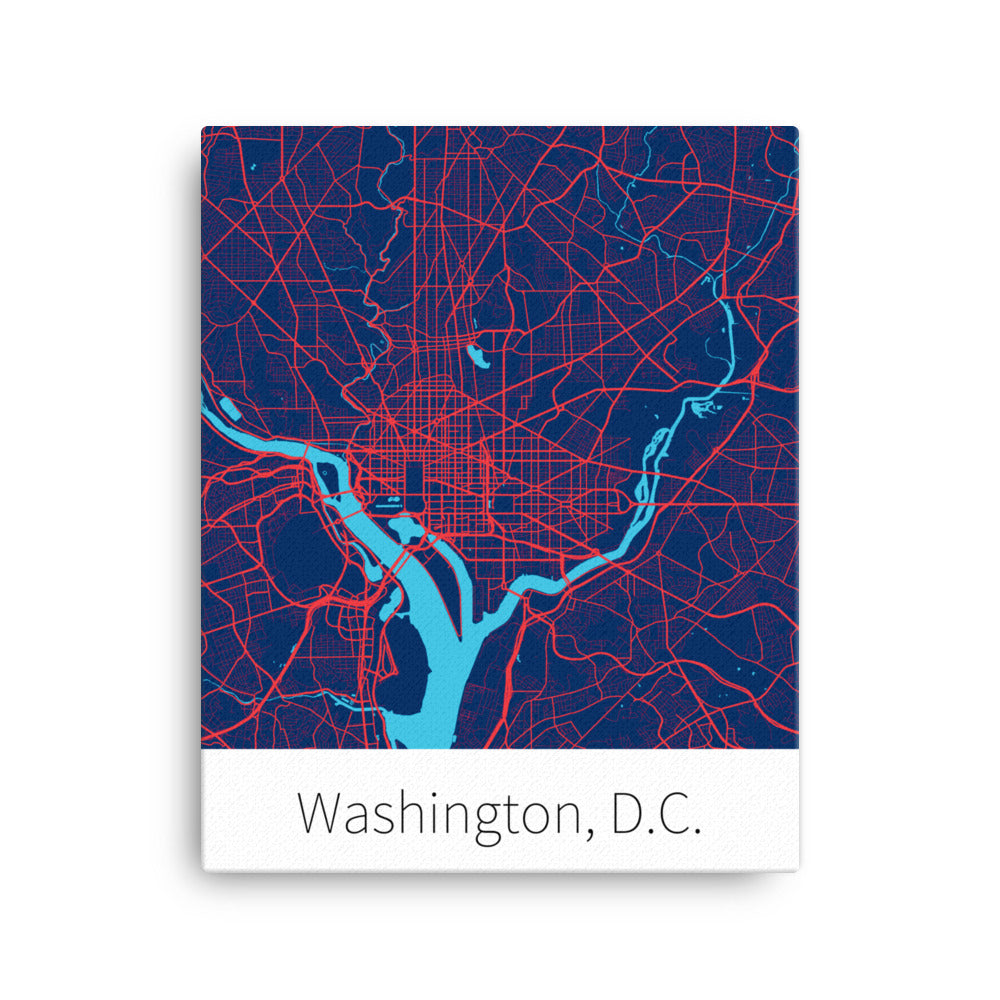 Washington, D.C. - Navy Blue & Red