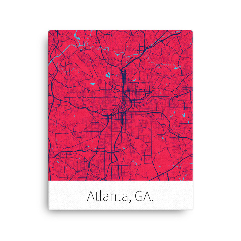 Atlanta, GA. - Scarlet & Navy