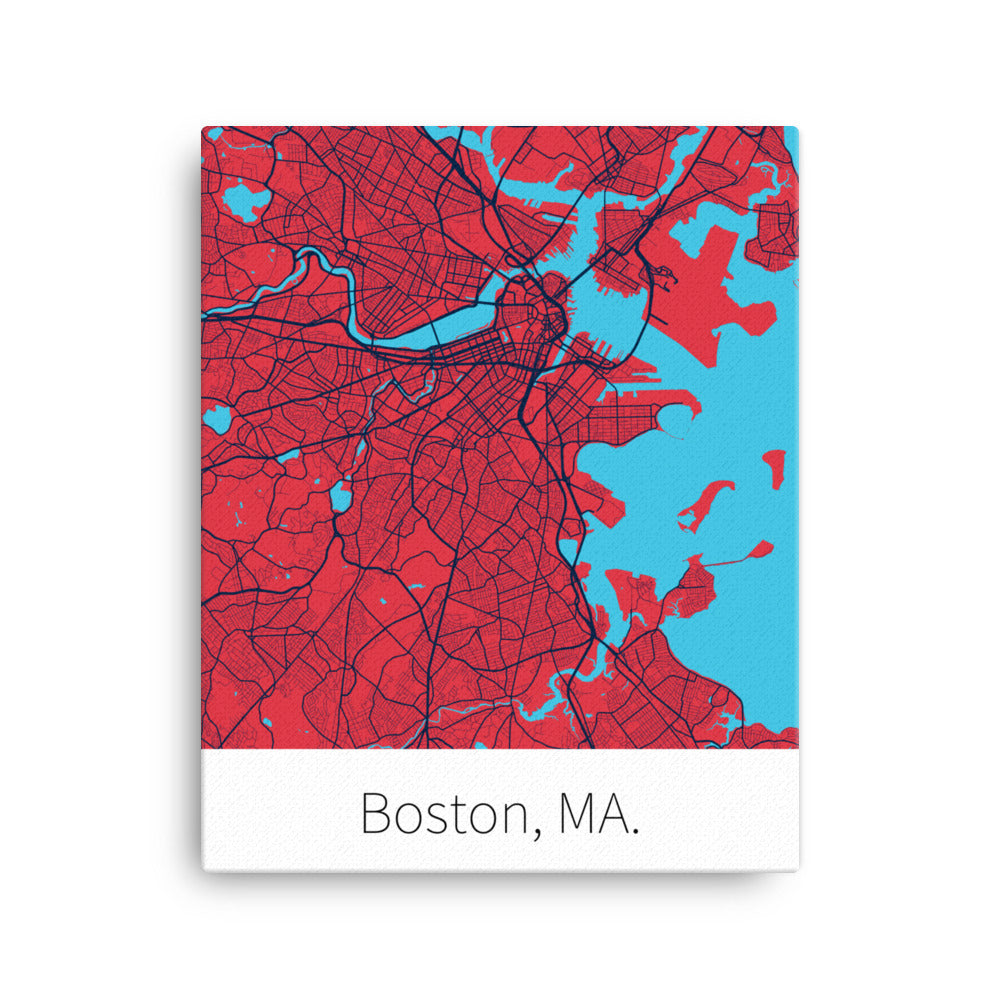 Boston, MA. - Red & Blue