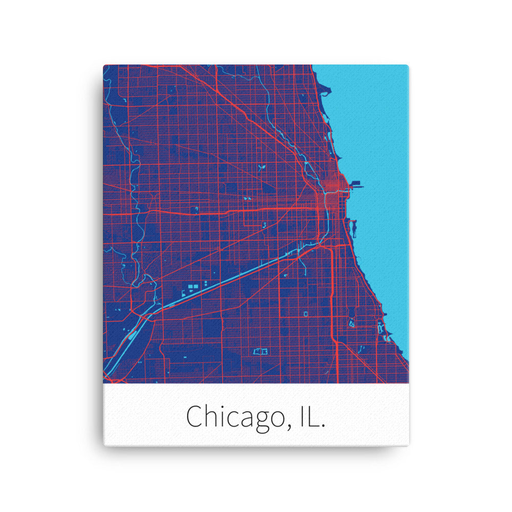 Chicago, IL. - Blue & Red