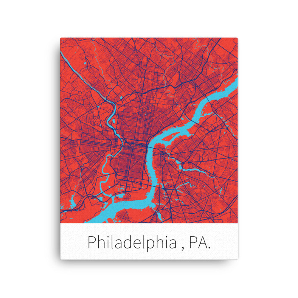 Philadelphia, PA. - Red & Blue