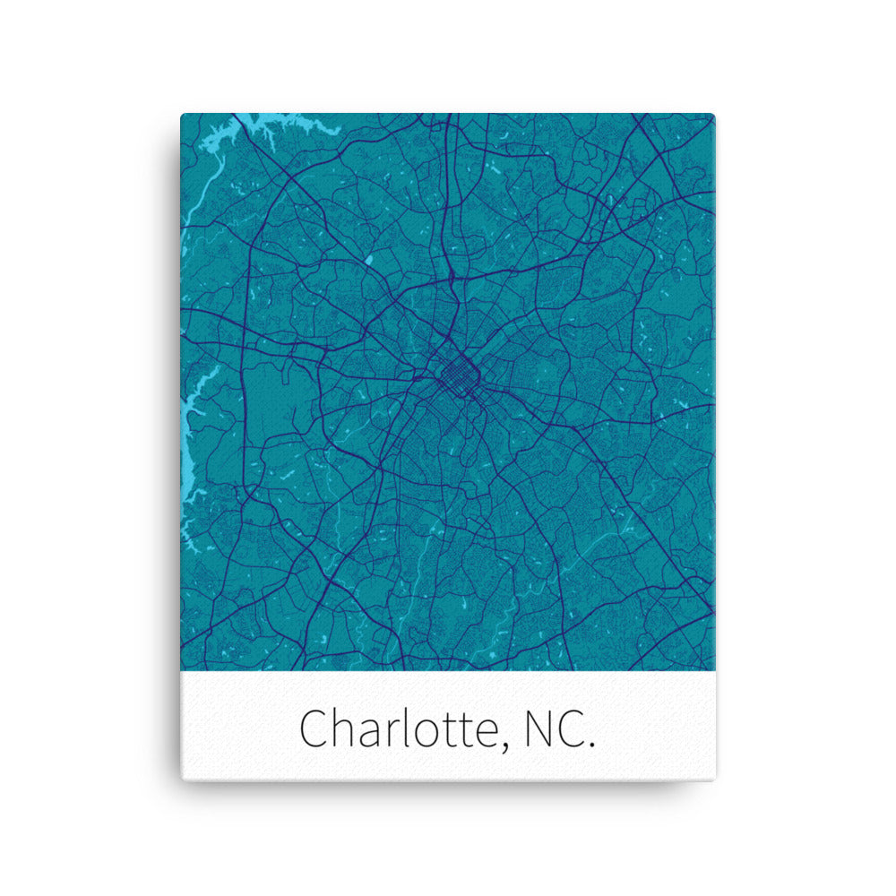 Charlotte, NC. - Teal & Purple