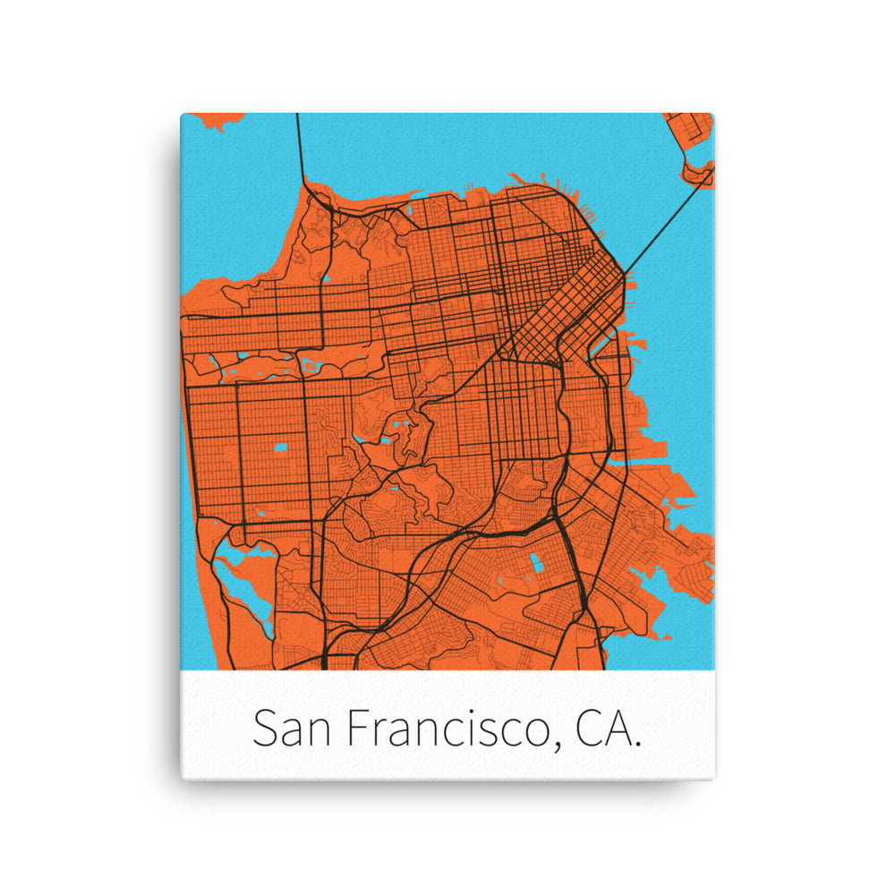 San Francisco, CA. - Orange & Black