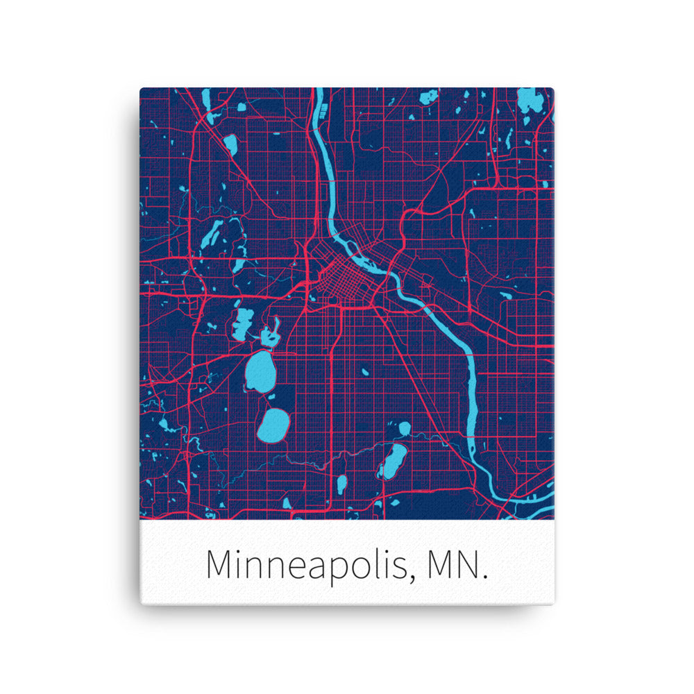 Minneapolis, MN. - Navy & Scarlet Red