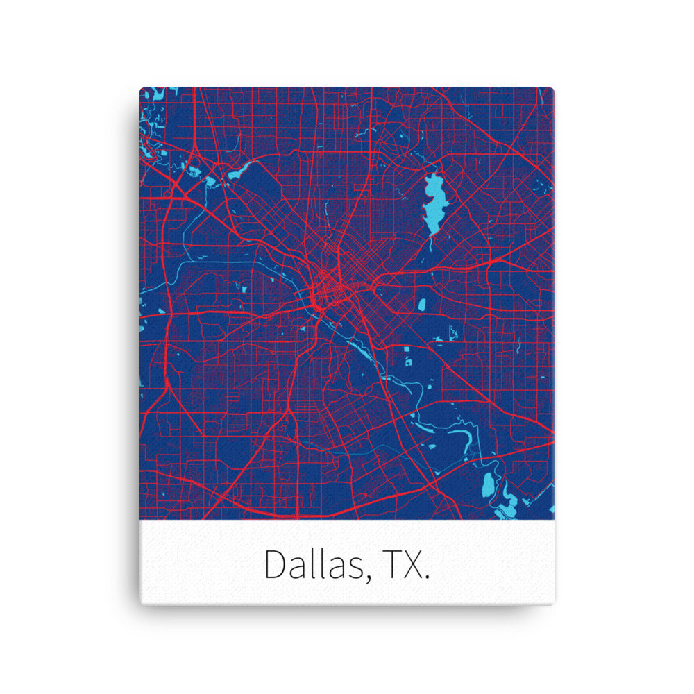 Dallas, TX. - Blue & Red