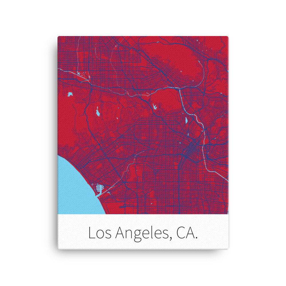 Los Angeles, CA. - Red & Blue