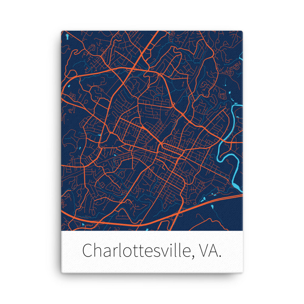 Charlottesville, VA. - Jefferson Blue & Cavalier Orange