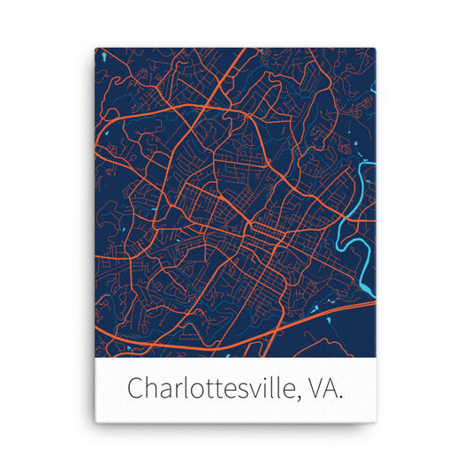 Charlottesville, VA. - Jefferson Blue & Cavalier Orange