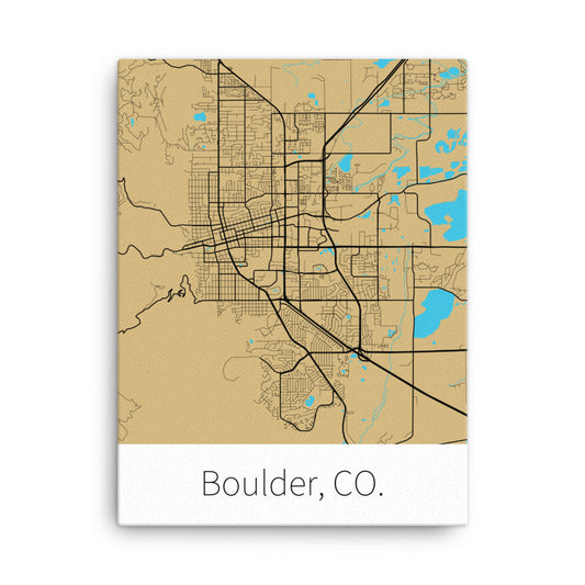 Boulder, CO. - Gold & Black