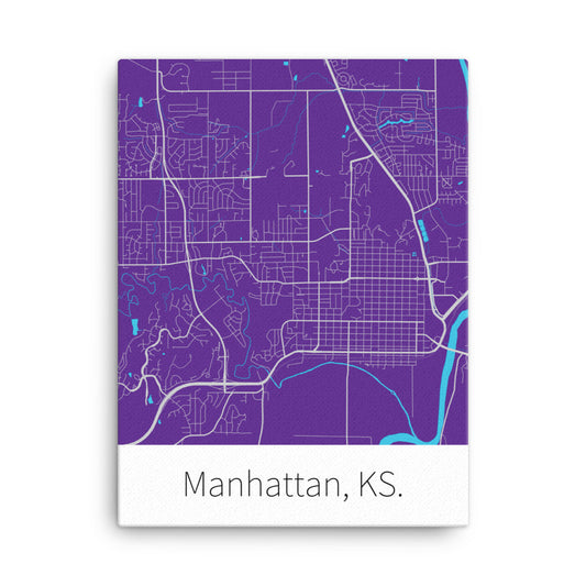 Manhattan, KS. - Purple & Light Gray