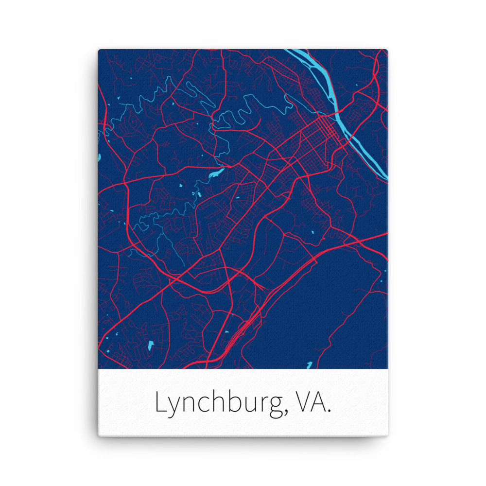 Lynchburg, VA. - Blue & Red