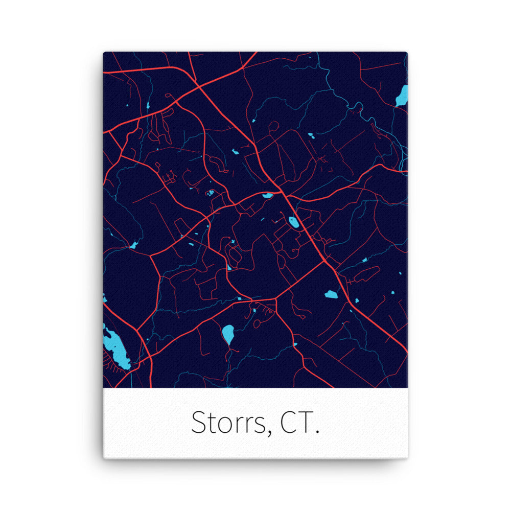 Storrs, CT. - Navy Blue & Red