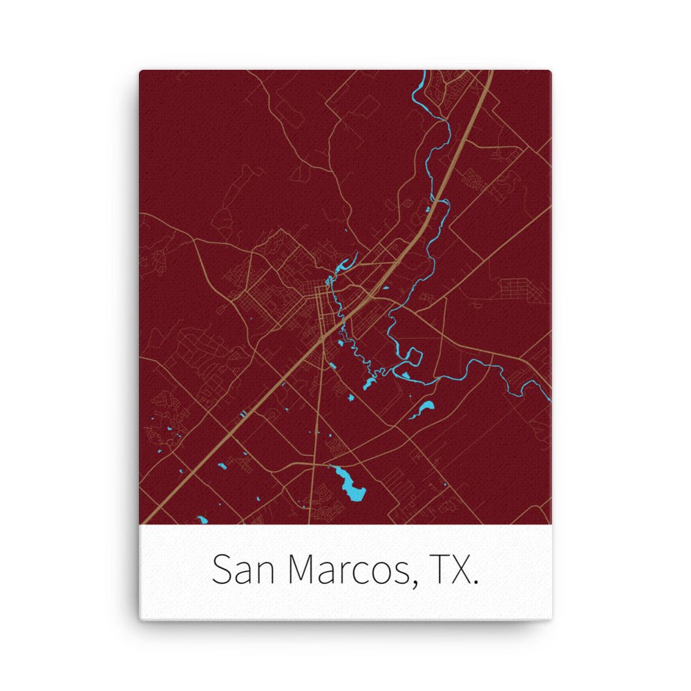 San Marcos, TX. - Maroon & Gold