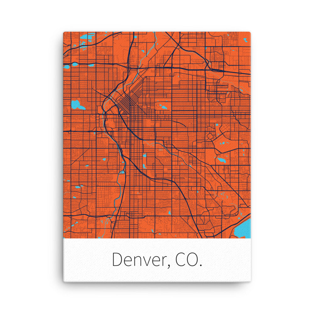 Denver, CO. - Orange & Navy