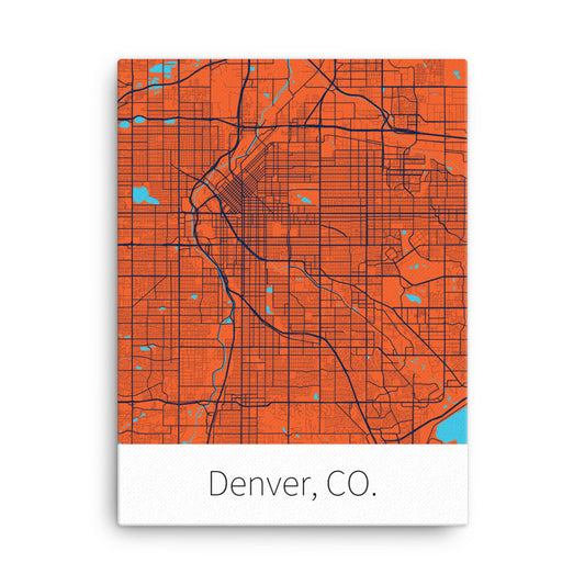 Denver, CO. - Orange & Navy