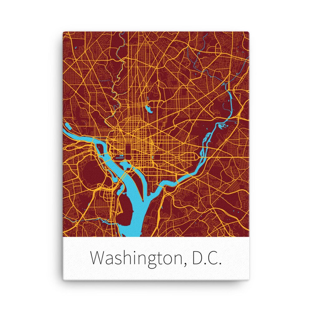 Washington, D.C. - Burgundy & Gold