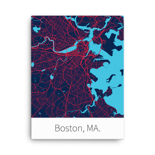 Boston, MA. - Nautical Blue & Red