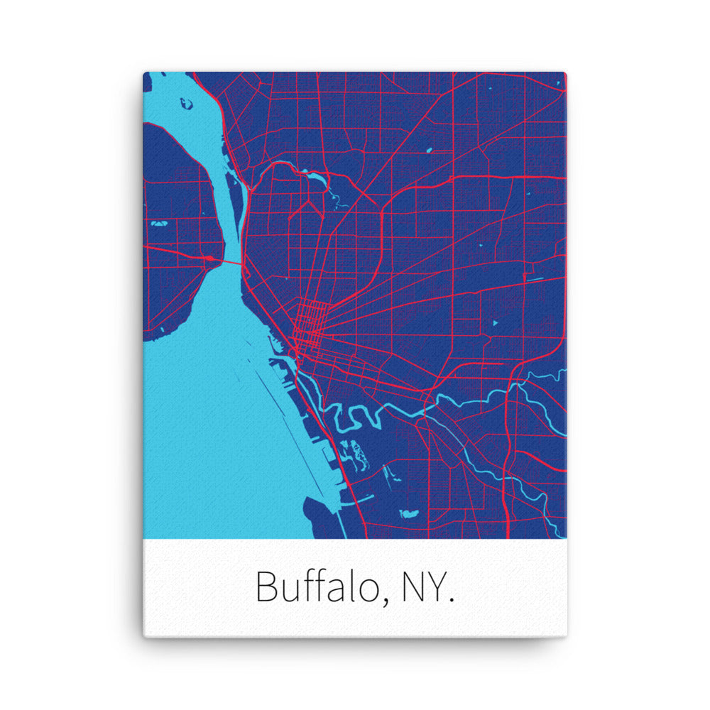 Buffalo, NY. - Blue & Red