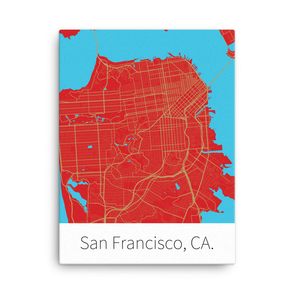 San Francisco, CA. - Red & Gold