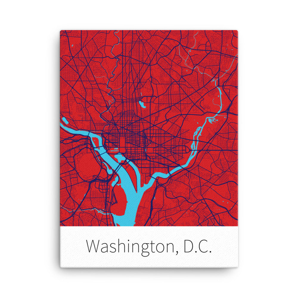 Washington, D.C. - Red & Navy Blue