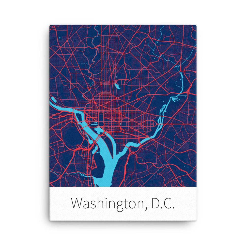 Washington, D.C. - Navy Blue & Red