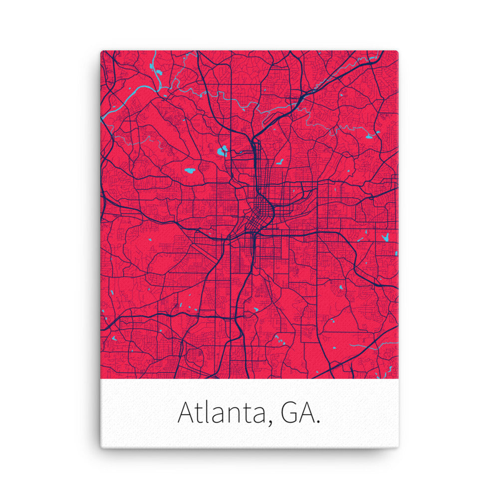 Atlanta, GA. - Scarlet & Navy