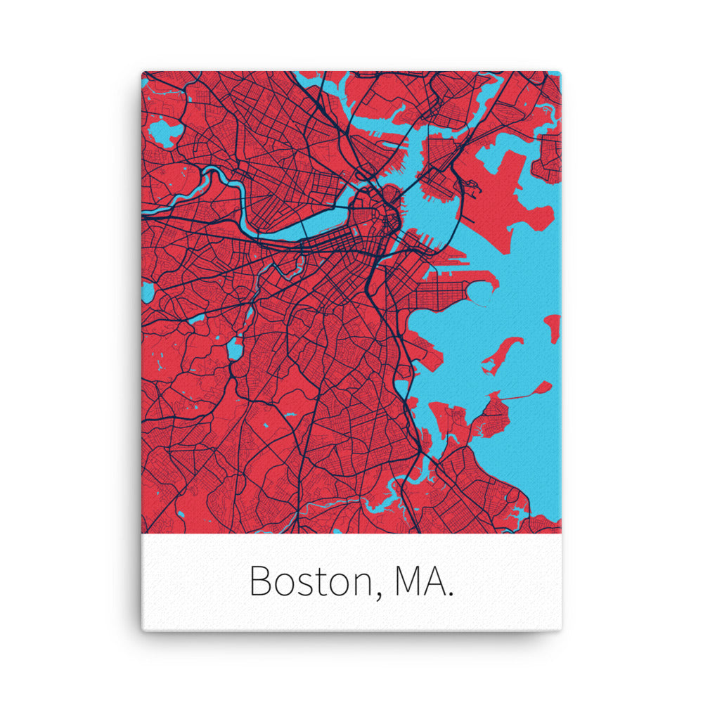 Boston, MA. - Red & Blue