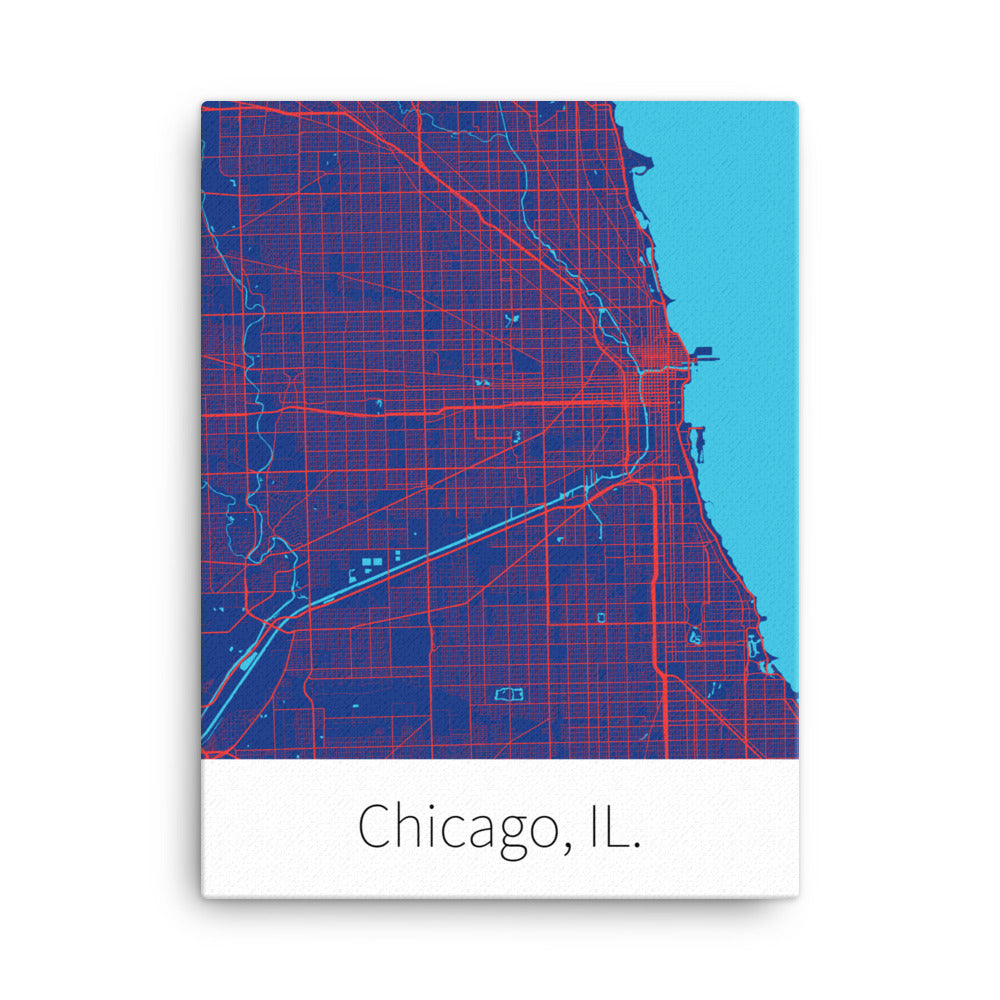 Chicago, IL. - Blue & Red