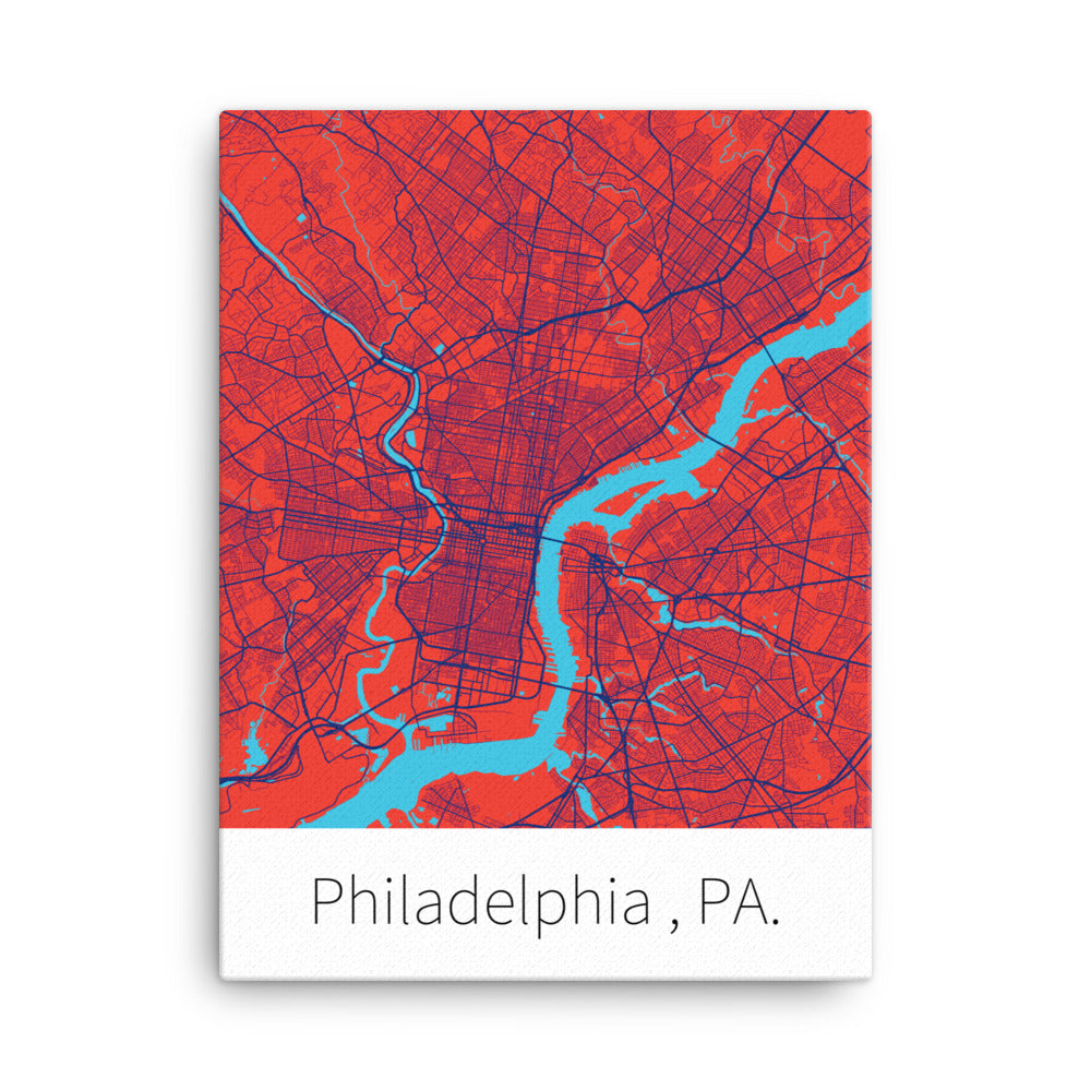 Philadelphia, PA. - Red & Blue