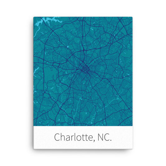 Charlotte, NC. - Teal & Purple