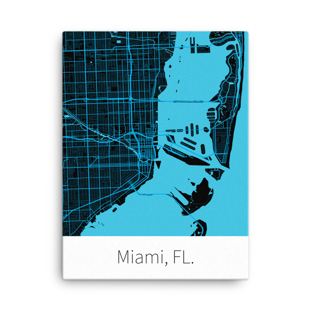 Miami, FL. - Black & Miami Blue