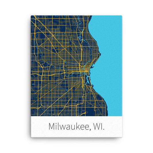 Milwaukee, WI. - Navy Blue & Yellow