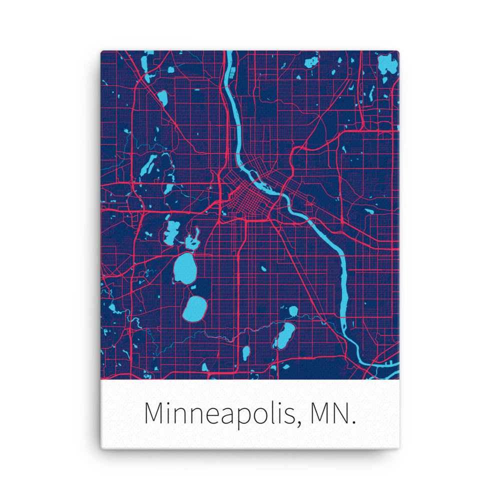 Minneapolis, MN. - Navy & Scarlet Red