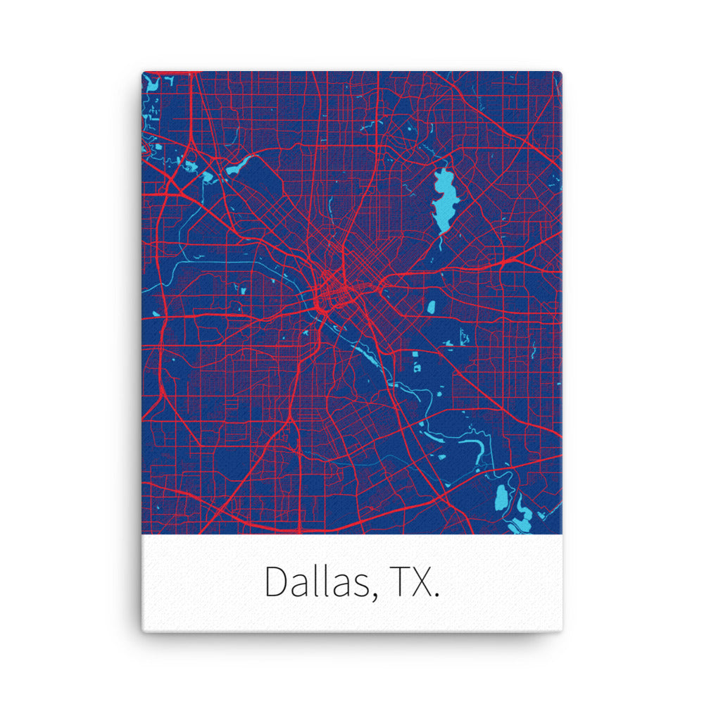 Dallas, TX. - Blue & Red